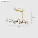 GobekUsa Hand-Blown Glass Island Pendant Lamp for Restaurant - Modern Dimple Design