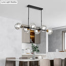GobekUsa Hand-Blown Glass Island Pendant Lamp for Restaurant - Modern Dimple Design