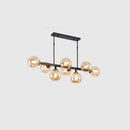 GobekUsa Hand-Blown Glass Island Pendant Lamp for Restaurant - Modern Dimple Design