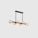 GobekUsa Hand-Blown Glass Island Pendant Lamp for Restaurant - Modern Dimple Design
