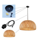 GobekUsa Hand-Knit Bamboo Pendant Ceiling Light by Decorbites