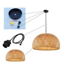 GobekUsa Hand-Knit Bamboo Pendant Ceiling Light by Decorbites