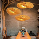 GobekUsa Hand-Knit Bamboo Pendant Ceiling Light by Decorbites