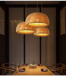 GobekUsa Hand-Knit Bamboo Pendant Ceiling Light by Decorbites