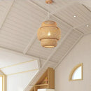 GobekUsa Hand-Knit Bamboo Pendant Ceiling Light by Decorbites