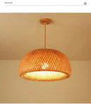 GobekUsa Hand-Knit Bamboo Pendant Ceiling Light by Decorbites