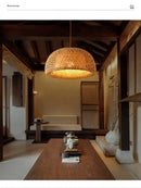 GobekUsa Hand-Knit Bamboo Pendant Ceiling Light by Decorbites
