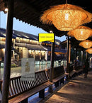 GobekUsa Hand-Knit Bamboo Pendant Ceiling Light by Decorbites