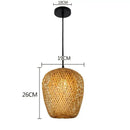 GobekUsa Hand Knitted Chinese Style Hanging Bamboo Lamps by Decorbites