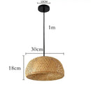 GobekUsa Hand Knitted Chinese Style Hanging Bamboo Lamps by Decorbites