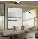GobekUsa Hand-Painted Black & White Abstract Wall Painting