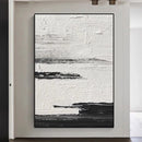 GobekUsa Hand-Painted Black & White Abstract Wall Painting