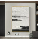 GobekUsa Hand-Painted Black & White Abstract Wall Painting