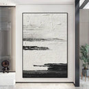 GobekUsa Hand-Painted Black & White Abstract Wall Painting