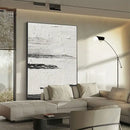 GobekUsa Hand-Painted Black & White Abstract Wall Painting
