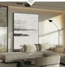 GobekUsa Hand-Painted Black & White Abstract Wall Painting