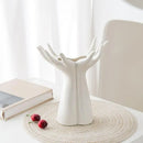 GobekUsa Hand Shaped Porcelain Flower Vase Home Decor