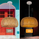 GobekUsa Hand-Woven Bamboo Lantern Pendant Light by Decorbites