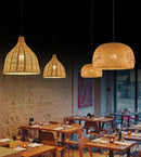 GobekUsa Hand-Woven Bamboo Pendant Light Chandelier by Decorbites