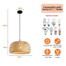GobekUsa Hand-Woven Bamboo Pendant Light Chandelier by Decorbites