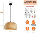 GobekUsa Hand-Woven Bamboo Pendant Light Chandelier by Decorbites