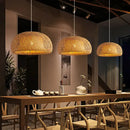 GobekUsa Hand-Woven Bamboo Pendant Light Chandelier by Decorbites