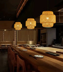 GobekUsa Hand-Woven Bamboo Pendant Light Chandelier by Decorbites