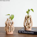 GobekUsa Handcrafted Wooden Vase for Creative Home Decor