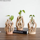 GobekUsa Handcrafted Wooden Vase for Creative Home Decor