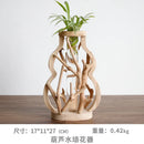 GobekUsa Handcrafted Wooden Vase for Creative Home Decor