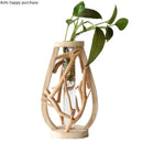 GobekUsa Handcrafted Wooden Vase for Creative Home Decor