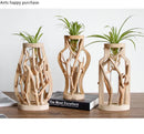 GobekUsa Handcrafted Wooden Vase for Creative Home Decor