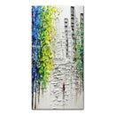 GobekUsa Handmade Abstract City Oil Painting, Modern Wall Art
