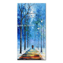 GobekUsa Handmade Abstract City Oil Painting, Modern Wall Art