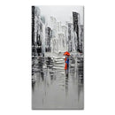 GobekUsa Handmade Abstract City Oil Painting, Modern Wall Art