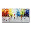 GobekUsa Handmade Abstract City Oil Painting, Modern Wall Art