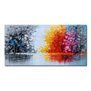 GobekUsa Handmade Abstract City Oil Painting, Modern Wall Art