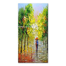 GobekUsa Handmade Abstract City Oil Painting, Modern Wall Art