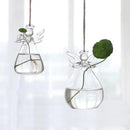 Clear glass angel vase living room home decor