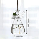 Clear glass angel vase living room home decor