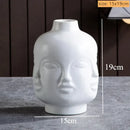 GobekUsa Handmade Ceramic Face Vase for Home Decor