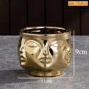 GobekUsa Handmade Ceramic Face Vase for Home Decor