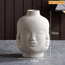 GobekUsa Handmade Ceramic Face Vase for Home Decor