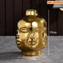GobekUsa Handmade Ceramic Face Vase for Home Decor