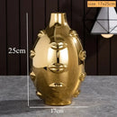 GobekUsa Handmade Ceramic Face Vase for Home Decor