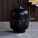 GobekUsa Handmade Ceramic Face Vase for Home Decor
