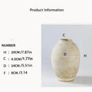 Rustic white speckled handmade ceramic vase living room decor by Decorbites