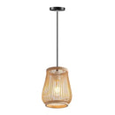 Handmade chinese rattan wicker pendant 3 light set for dining room by Decorbites