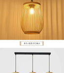 Handmade chinese rattan wicker pendant 3 light set for dining room by Decorbites