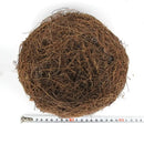 Rustic brown rattan bird nest with eggs living room decor garden set by Decorbites
